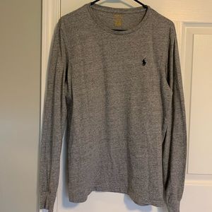 Polo Ralph Lauren Heather Gray Slim Fit Long Sleev